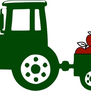 Traktor z jabłkami SVG Traktor SVG Jabłka SVG Sad jabłkowy SVG Rolnik SVG Jesień SVG Halloween SVG