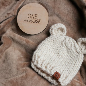 Baby Bear Hat | Knit Hat | Newborn Hat | Baby Hat | Handmade Hat