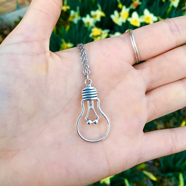 Light Bulb Necklace Etsy