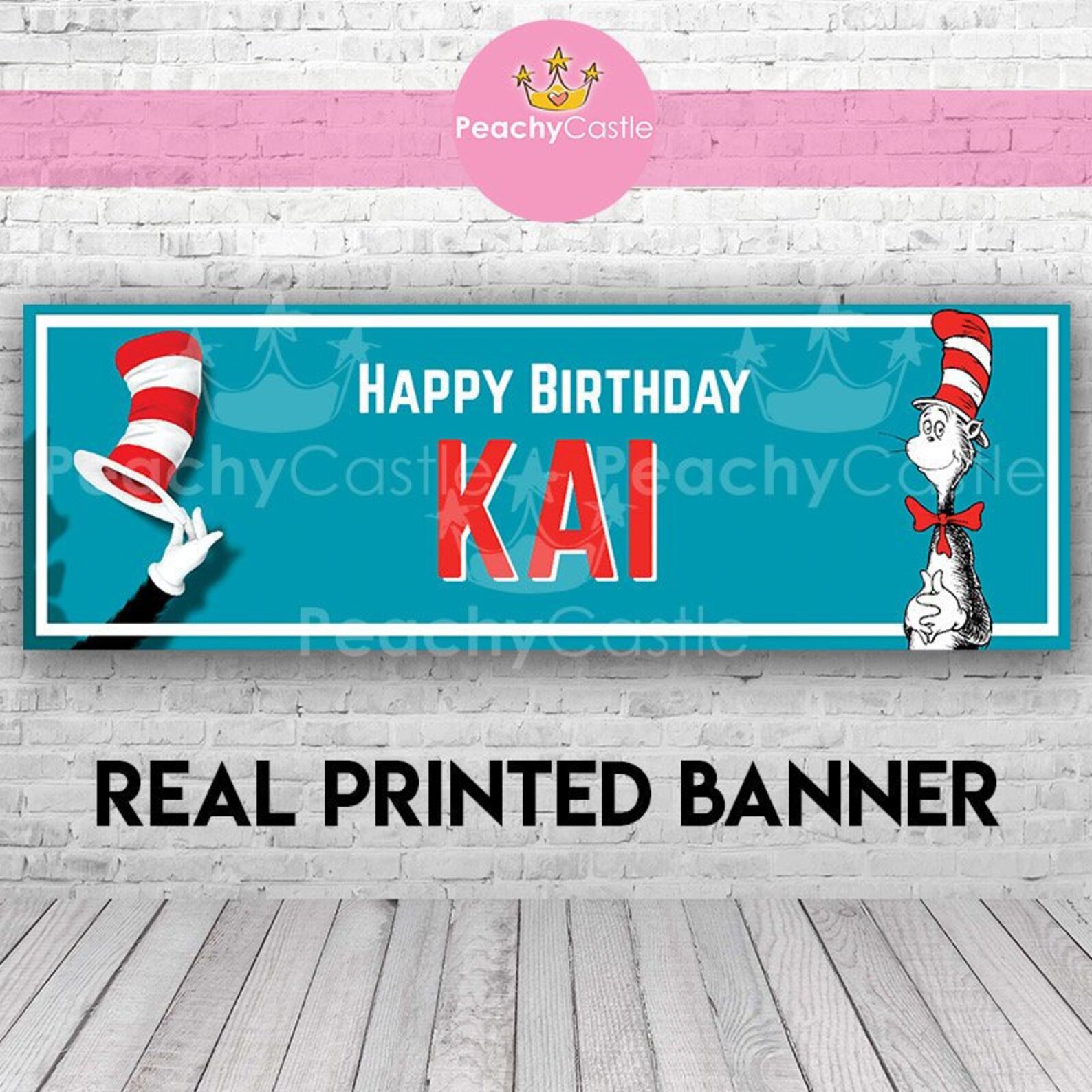 The Cat in the Hat Party Vinyl Banner | Etsy