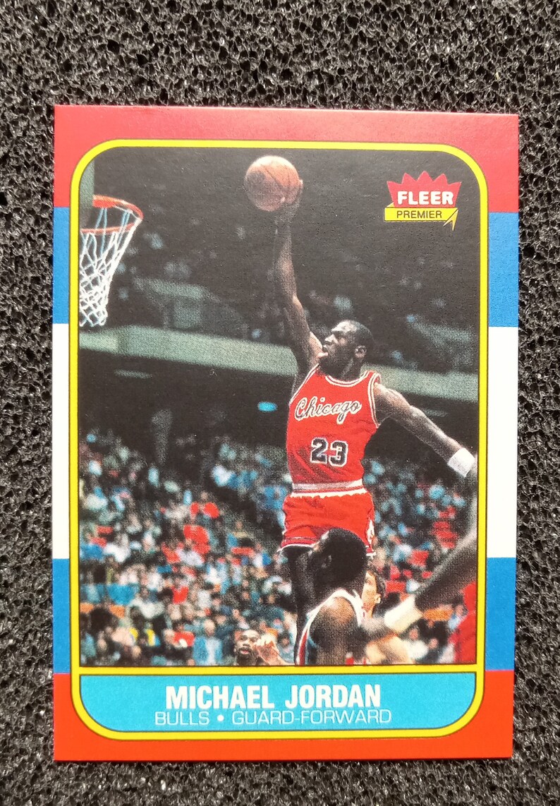 michael jordan 1986 fleer sticker rookie card
