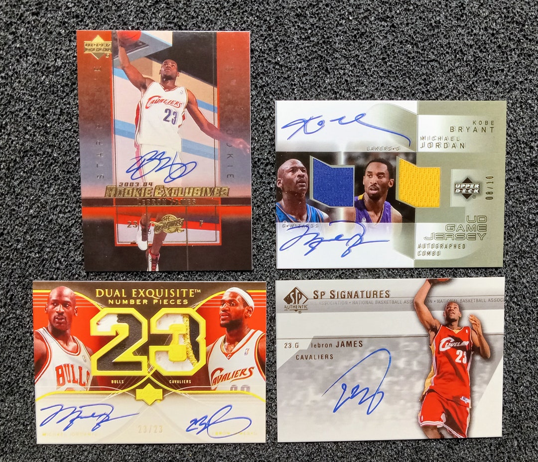 autographed lebron james rookie card