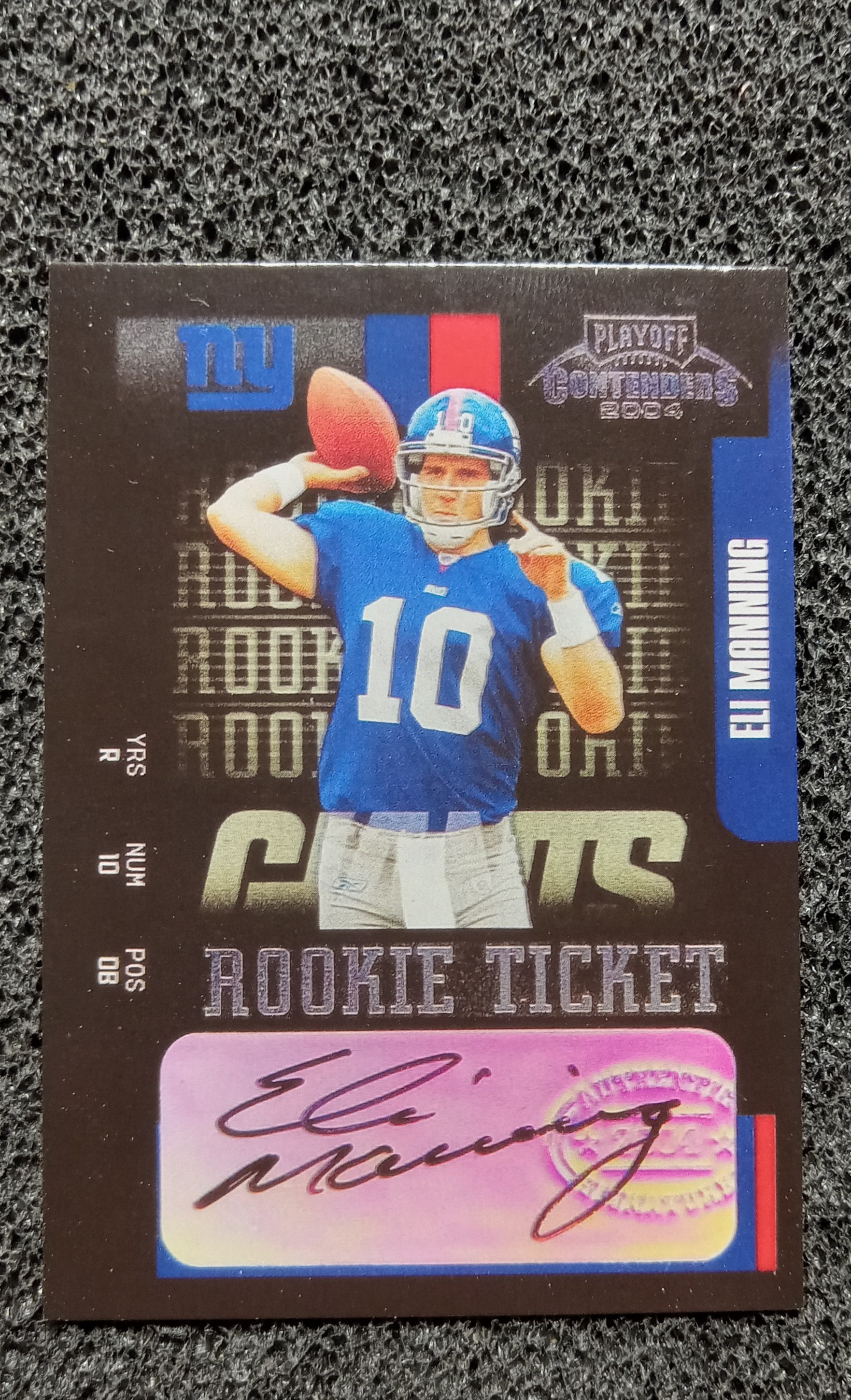 2004 Eli Manning Autograph Rookie Ticket. Reprint Mint 