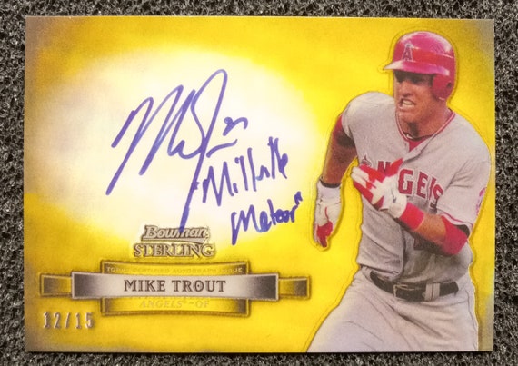 mike trout autograph card