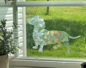 Dachshund | Wiener Dog | Window Cling | Sun Catcher | Holographic