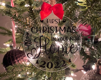 First Christmas in Your New Home Ornament, House  Warming Gift, Realtor Gift, New Home Christmas Present,2022 New Home Owner Present