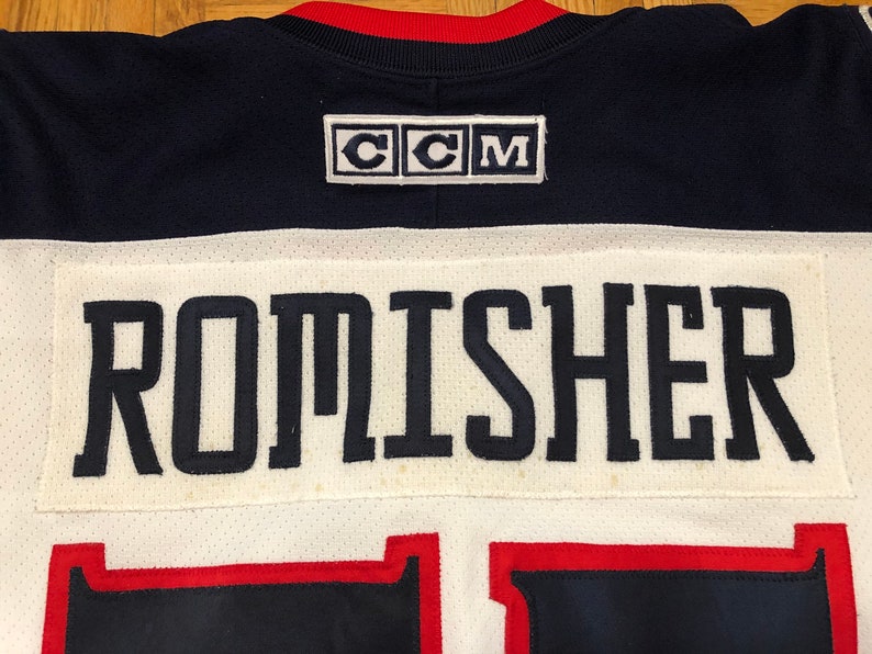 Columbus Blue Jackets 75 Romisher Size Medium Jersey Custom