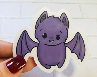 Gruselige Fledermaus Single Vinyl Sticker Batty Gruselig Niedlich Planer Laptop Entzückend Lustige Lila Goth Punk