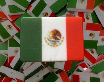 Prostokątny silikonowy koralik z motywem flagi Meksyku | Koralik z motywem dumy meksykańskiej Raza Pride do wyrobu długopisów, breloków i smyczy