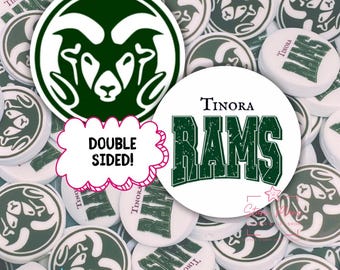 Tinora Rams Silicone Focal Bead for Beadable Pens & Keychains Northwest Ohio School Mascot