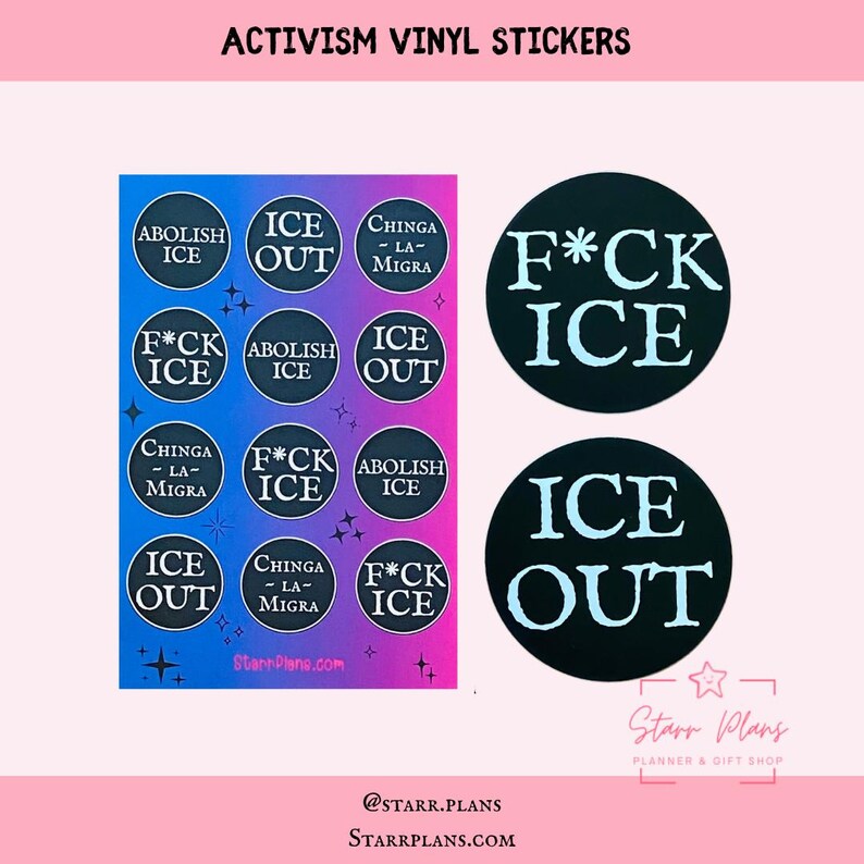 F * ck Ice Vinyl-Aufkleber - Anti-Eis-Protest-Menschenrechtsaufkleber Bild 4