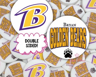 Bryan Golden Bears Silicone Focal Bead for Beadable Pens & Keychains Northwest Ohio School Mascot