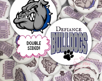 Defiance Bulldogs Silicone Focal Bead for Beadable Pens & Keychains Northwest Ohio School Mascot