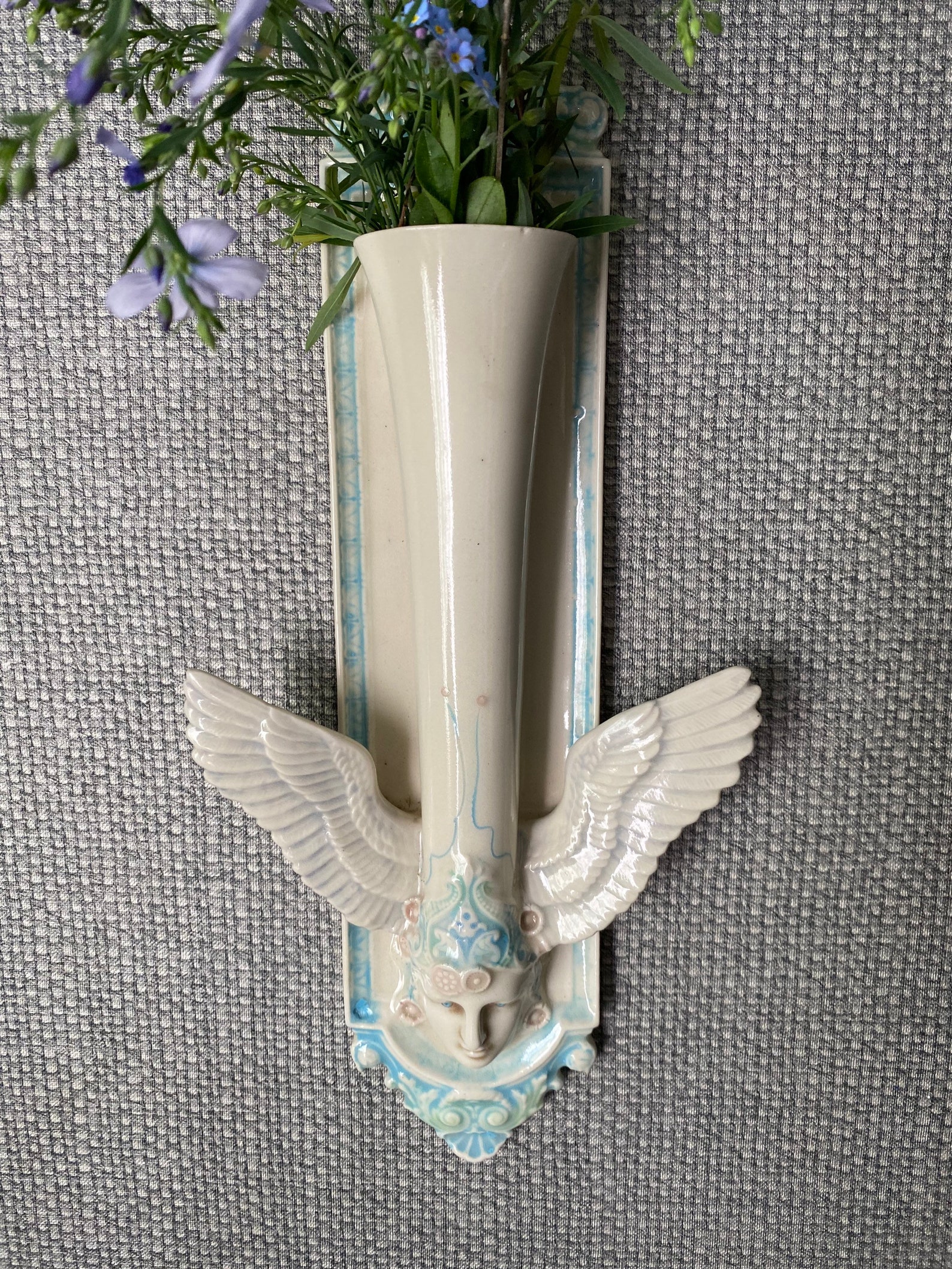Vintage Art Pottery David Keyes Large Winged Wall Etsy
