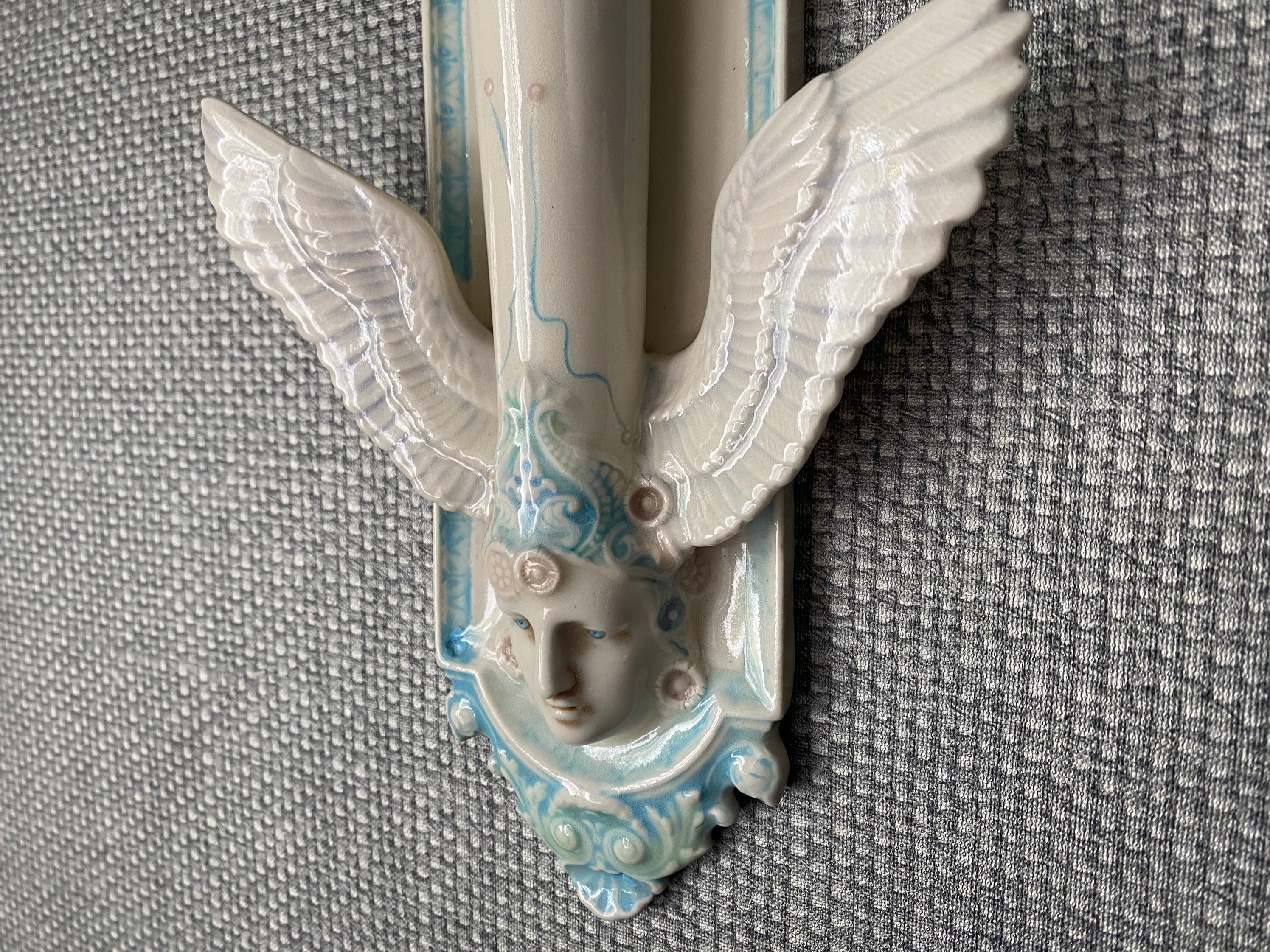 Vintage Art Pottery David Keyes Large Winged Wall Etsy