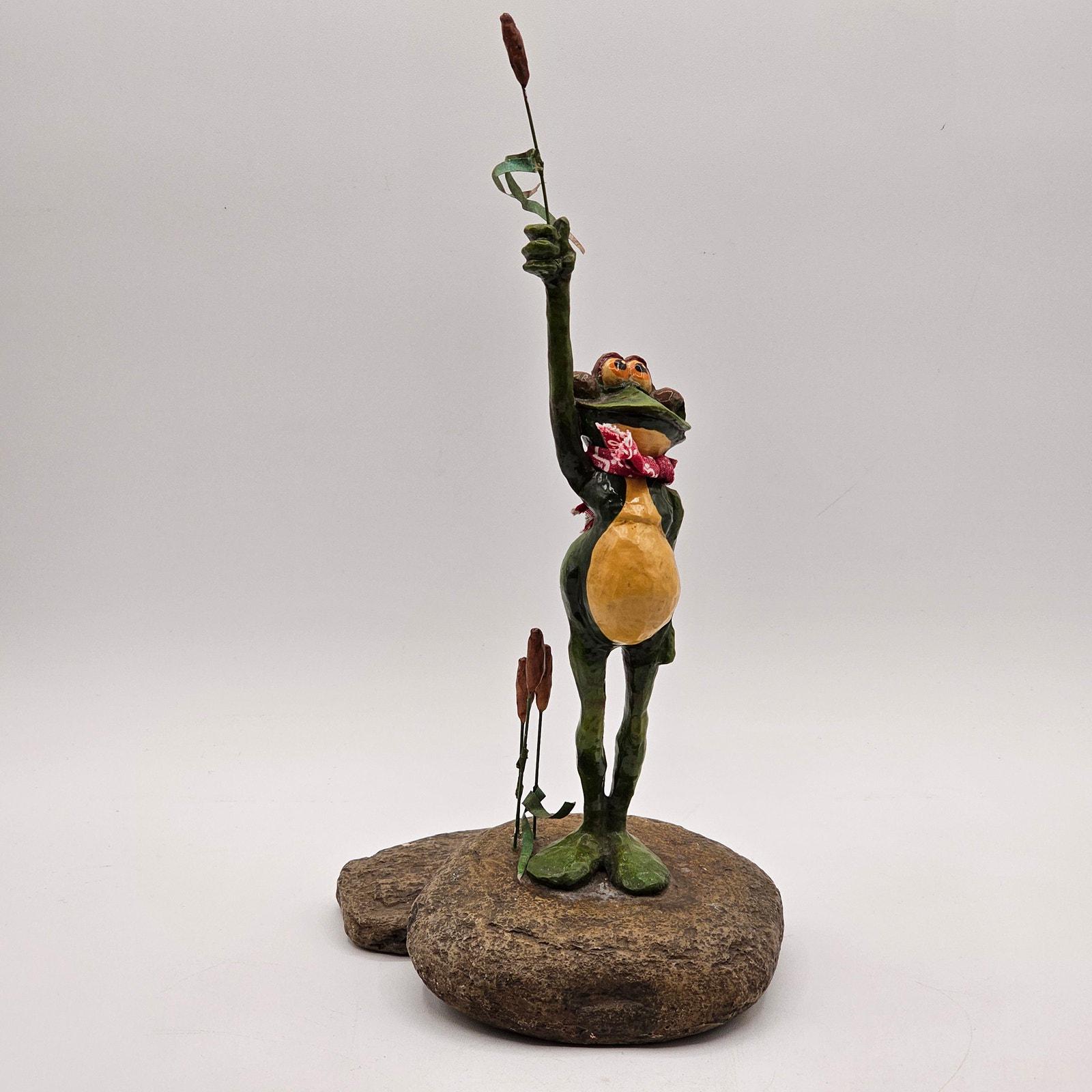 B.J. Jones Signed Frog Figurine | Limited Edition Resin Sculpture