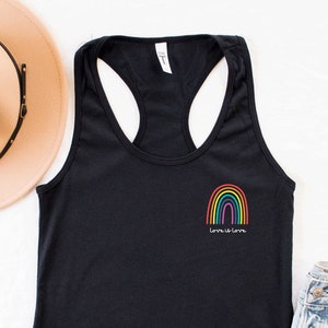 Love Is Love Tank Top, Cute Rainbow Shirt, LGBTQ Tank Top, Cute Lesbian Tank, Equality Tank, Pride Month Gifts, Unique Gay Tank Top