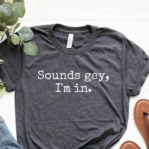 Gay Shirt, Sounds Gay, I'm In, Funny Gay Pride Shirt, Gift for LGBT, LGBT T-Shirt, Queer Gift, Queer Shirt, Lesbian Shirt, Soft Unisex Tee