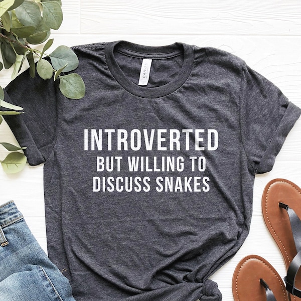 Introverted But Willing To Discuss Snakes Shirt, Snake Mom Tshirt, Snake Lover Gifts, Funny Shirt, Snake Dad, Snake Owner Gift, Snake Tee