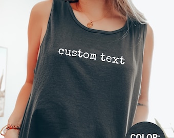 Custom Comfort Colors Tank Top: Personalized Text or Logo