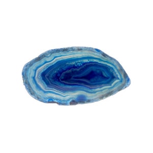 Natural agate slice | Blue approx. 8-9 cm | Polished Transparent | versatile use | Coaster