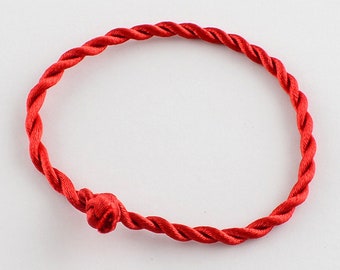 Bracelet Red Buddha Kabbalah Hand Made Red Lucky Bracelet Red String Cord