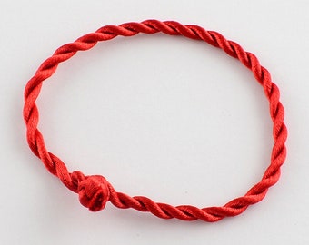 Bracelet Bouddha Rouge Kabbale Fait à la Main Bracelet Chanceux Rouge Cordon Rouge