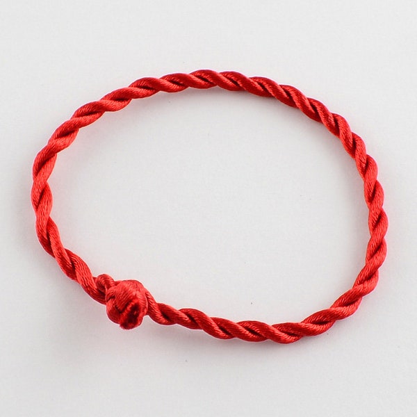 Bracelet Bouddha Rouge Kabbale Fait à la Main Bracelet Chanceux Rouge Cordon Rouge