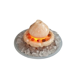 Indoor fountain Lotus fountain gemstones rock crystal with LED