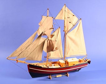 Schiff Segelboot Holzboot Deko Hand Made Schiffsmodel Modelschiff aus Holz