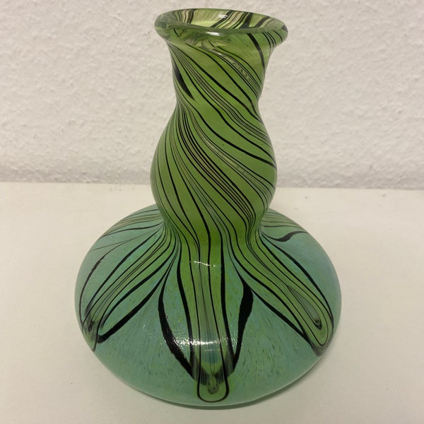 Flower Vase Decoration Handmade Green Hand-blown