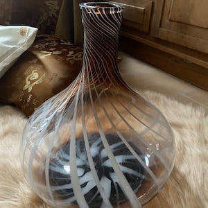 Floor Vase Large Flower Vase Glass Handmade Glass Vase Light Brown