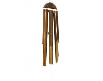 High-quality bamboo wind chime tube approx. 40 cm handmade wind chime Bali PLEASANT sound for balcony terrace garden or decoration