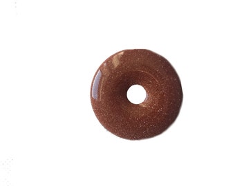 Goldfuss Gemstone Donut Pendant Necklace Round Stone