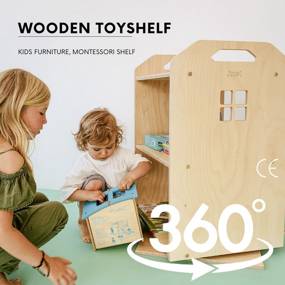 Estantería giratoria de 360 grados, para niños, estante para libros con  imágenes de almacenamiento en el piso simple para estudiantes, Toyhouse,  Bücherregal für Spielzeug -  España