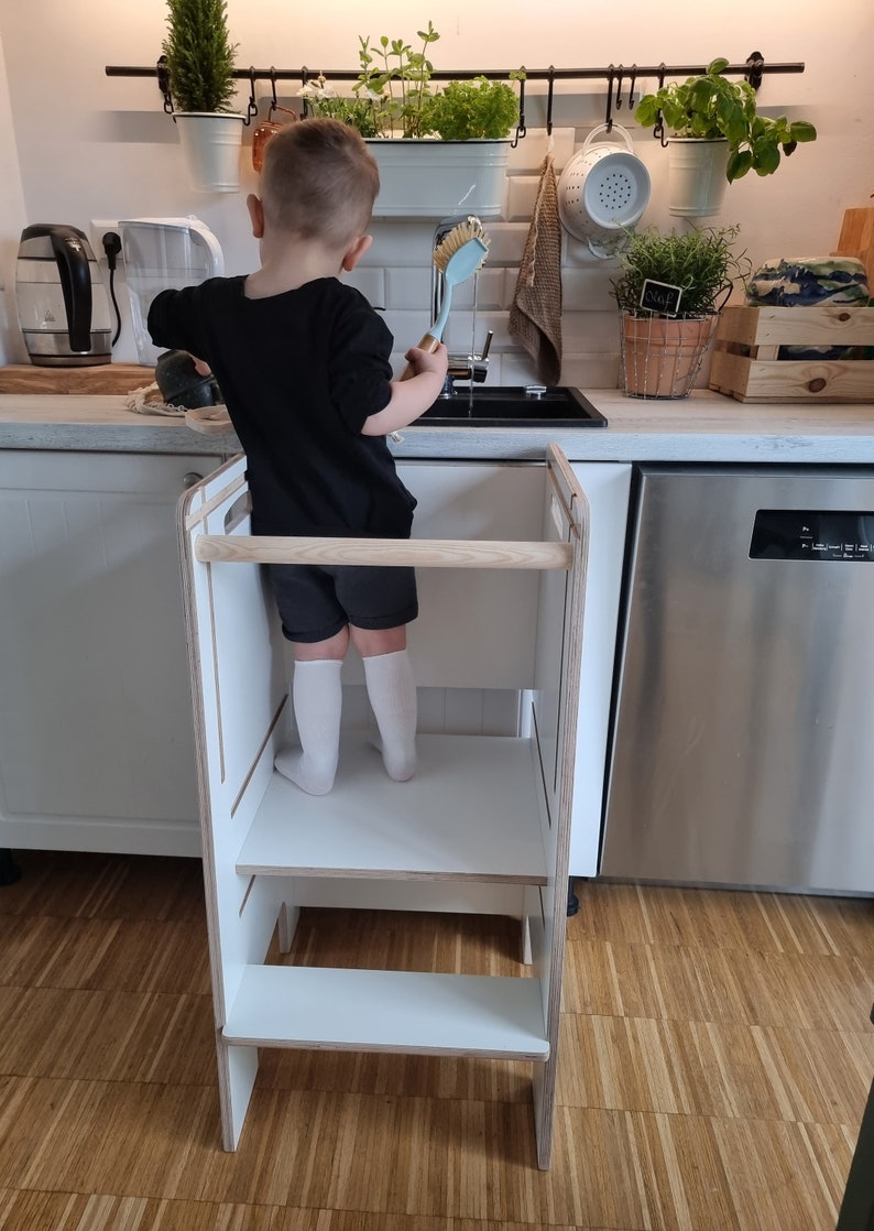 Kitchen Helper With Extra Safety Board Safe Learning Tower Etsy