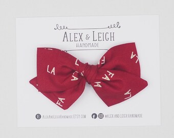 Fa la la hair bow - choose your bow - Christmas bow - festive hair bow - winter hair accessories - holiday hair clip - Christmas headband