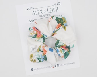 Mixed floral Scrunchies - Rifle Paper Co. floral - fabric scrunchies - floral hair ties - hair accessories