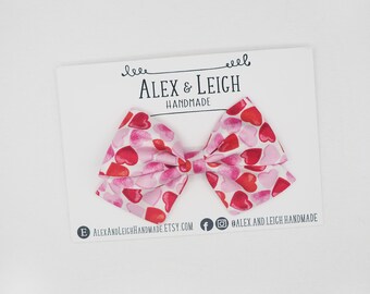 Arco de San Valentín - arco de corazones mixtos - elige tu estilo - corazones rosas y rojos - estampado de corazón mixto - arco de corazones de San Valentín