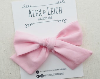 Pink hair bow - Choose your bow style - Light pink bow headband - Peony baby bow - Valentine's Day pink bow - Easter bow clip - Spring bow