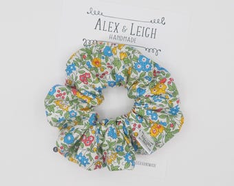 Liberty of London floral scrunchie - mixed flower scrunchie - cotton scrunchie - Scrunchies - hair accessories - hair tie - hair elastics