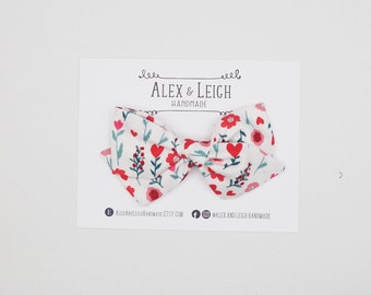 Blooming heart bow - choose your bow - pink Valentine’s Day bow - Valentine’s Day heart bow - Valentine’s Day hair clip