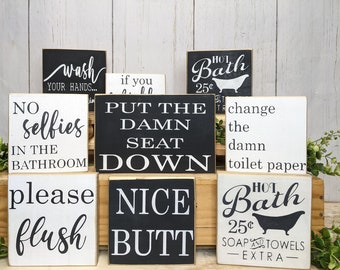 Farmhouse Bathroom Wooden Wall Decor Restroom Humor Sayings Freestanding Quarter Bathroom Mini Blocks Decorations Set of 3 Zingoetrie Funny Bathroom Signs Farmhouse Bathroom Wooden Wall Decor Restroom Humor Sayings Freestanding Quarter Bathroom Mini Blocks Decorations Set of 3 Zingoetrie Funny Bathroom Signs
