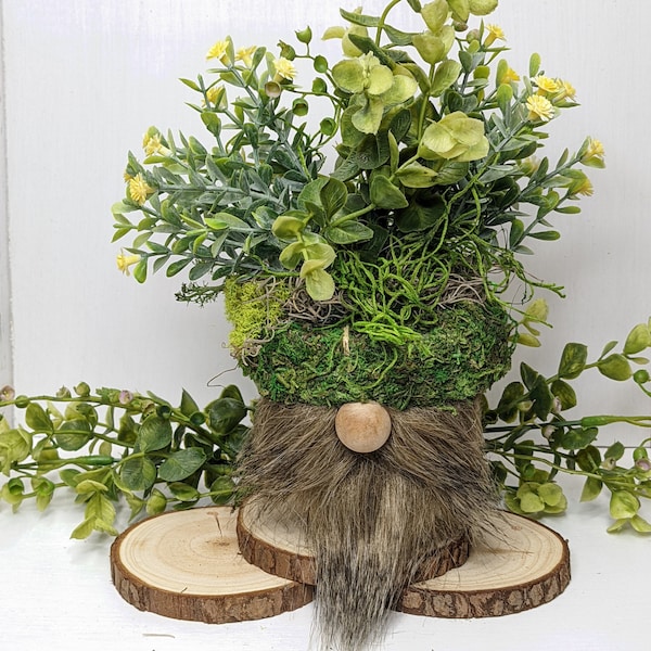 Indoor Flower Pot for Spring | Spring Gnome Decor | Small Gnome for tiered tray | Gift idea for Mom | Christmas gift ideas