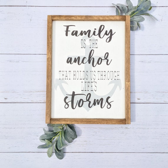 Nautical Home Family Sign Quote Family Wood Sign Modern Etsy UK