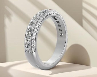 2.23 ct. Princess And Round Diamond Wedding Band Anniversary Ring