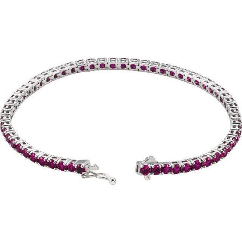 7.57 Ct. Genuine Ruby Tennis Bracelet 3mm 7.25 Inches Length Etsy