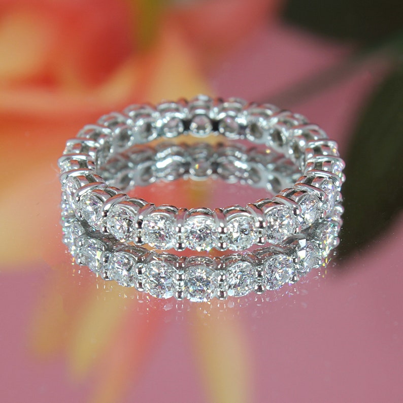 2.04 Ctw Diamond Eternity Band - 14k White Gold | Shared Prong Set ...