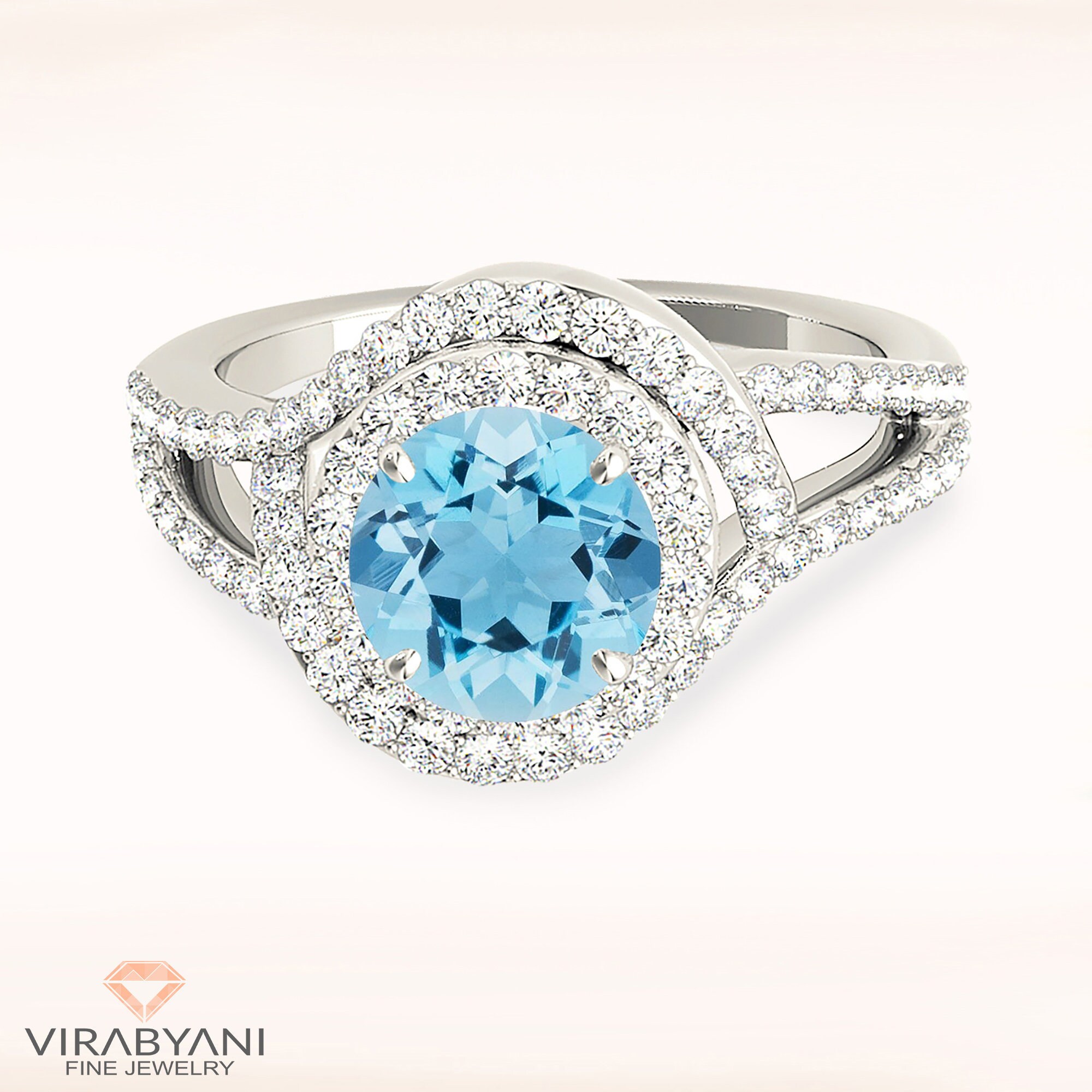 福袋 公式 Genuine Ct. 1.75 Aquamarine Diamond Ctw. 0.80 With Ring K-POP/アジア