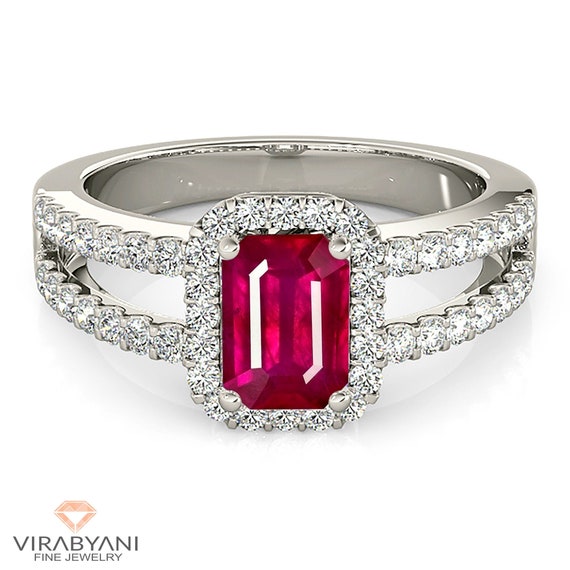 天然ルビー指輪（ダイヤモンド、エメラルド）